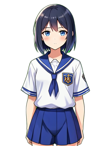 Capitã esportiva escolar — sprite pixel art 384×512