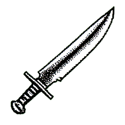 Scimitar (1-Bit) - 256x256 pixel art sprite