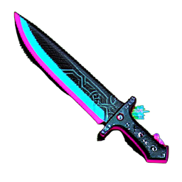 Scimitar (Cyberpunk) - 256x256 pixel art sprite