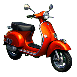 Scooter Vespa — sprite pixel art 256×256