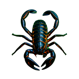 Scorpion (Filmisch) — 256×256 Pixel-Art-Sprite