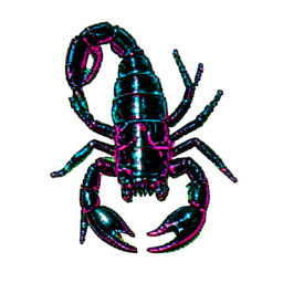 Scorpion (Cyberpunk) - 256x256 pixel art sprite
