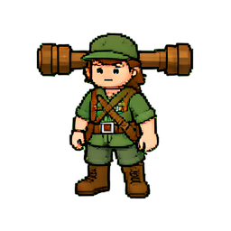 Telescopio del explorador — sprite pixel art 256×256