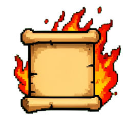 Schleifenfeuer (16-Bit) — 256×256 Pixel-Art-Sprite