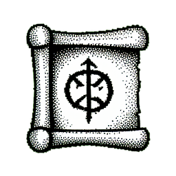 Scroll Heal (1-Bit) - 256x256 pixel art sprite