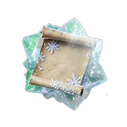 Scroll Ice (HD-2D) - 256x256 pixel art sprite