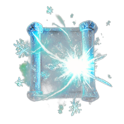 Parchemin de Glace (VFX) — sprite pixel art 256×256