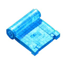 Scroll Ice (Voxel) - 256x256 pixel art sprite