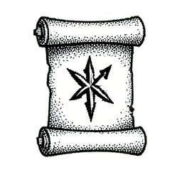 Scroll Summon (1-Bit) - 256x256 pixel art sprite