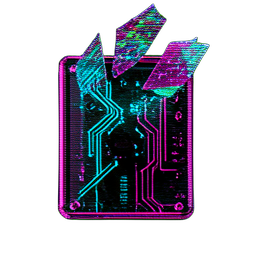 Scroll Teleport (Cyberpunk) - 256x256 pixel art sprite