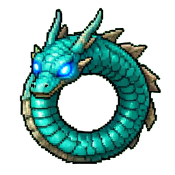바다 뱀 (16-Bit) — 256×256 픽셀 아트 스프라이트