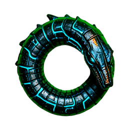 Meerespython (Filmisch) — 256×256 Pixel-Art-Sprite