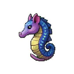 바다사자의 꼬리 — 256×256 픽셀 아트 스프라이트
