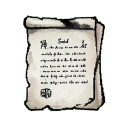 Carta real sellada — sprite pixel art 256×256