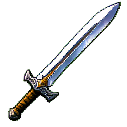 Scimitar de serpent — sprite pixel art 256×256