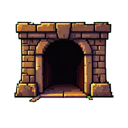 Entrada de alcantarilla — sprite pixel art 256×256