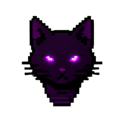 Shadow Cat (16-Bit) - 256x256 pixel art sprite
