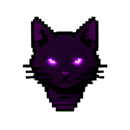 قطة الظل (16-Bit) — رسم بكسل 256×256