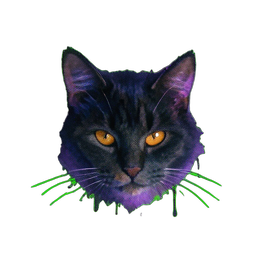 Shadow Cat (Atmospheric) - 256x256 pixel art sprite