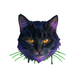 Chat de l'ombre (Atmosphérique) — sprite pixel art 256×256