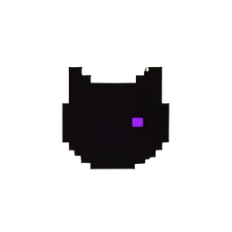 Shadow Cat (Low-Res) - 256x256 pixel art sprite
