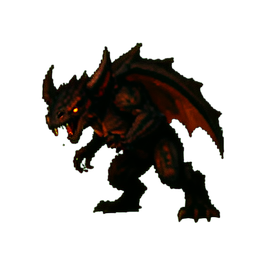 影の悪魔潜伏者 — 256×256 ピクセルアートスプライト