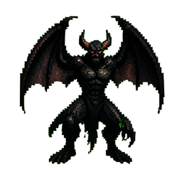 Schattendämon — 256×256 Pixel-Art-Sprite