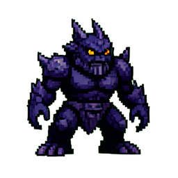 Schatten-Golem-Begleiter — 256×256 Pixel-Art-Sprite