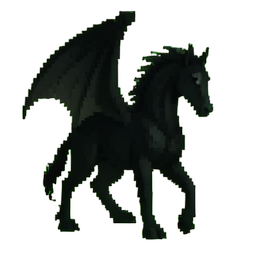 Shadow Hippogriff — 256×256 pixel art sprite