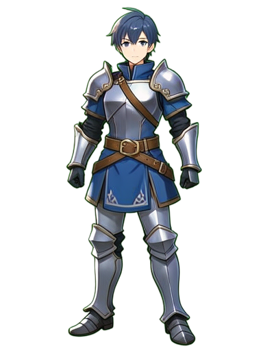 Pas Silencieux du Chevalier Sombre — sprite pixel art 384×512