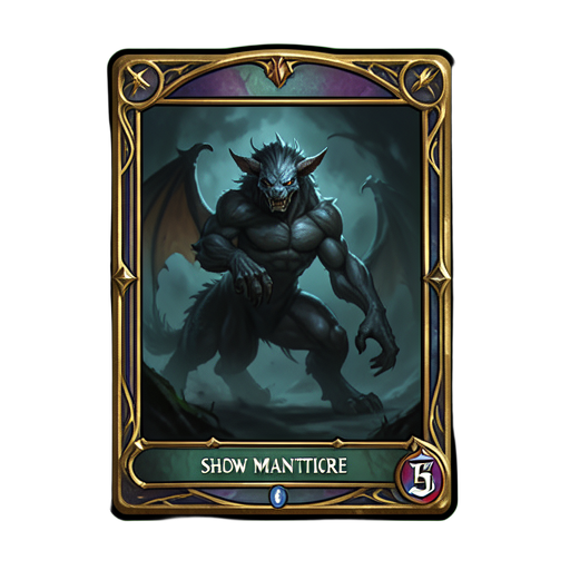 Manticore Sombre — sprite pixel art 512×512