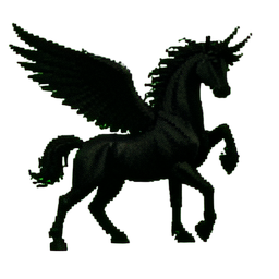 Pegaso da sombra — sprite pixel art 256×256