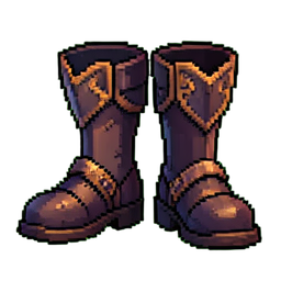 Bottes de pas de l'ombre — sprite pixel art 256×256