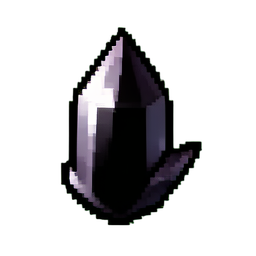 影の集中クリスタル — 256×256 ピクセルアートスプライト