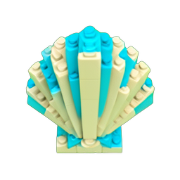 Shell (Voxel) - 256x256 pixel art sprite