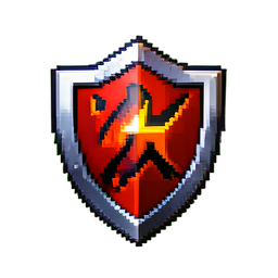 Schild-Schlag-Fähigkeitssymbol — 256×256 Pixel-Art-Sprite