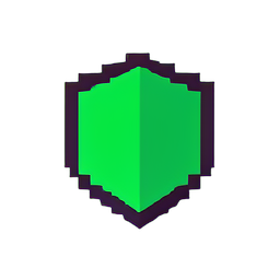 盾のブロックアイコン — 256×256 ピクセルアートスプライト