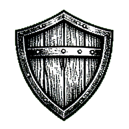 Shield Guardian (1-Bit) - 256x256 pixel art sprite