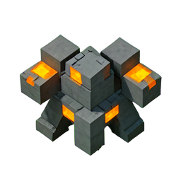 Shield Guardian (Voxel) - 256x256 pixel art sprite