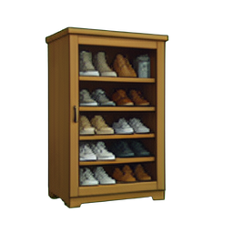 Armário de Prateleiras de Sapatos — sprite pixel art 256×256