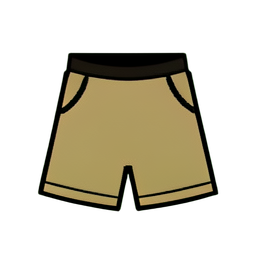 Khaki-Shorts — 256×256 Pixel-Art-Sprite