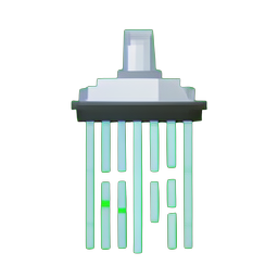 Shower Head Rain — 256×256 pixel art sprite