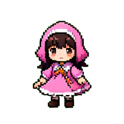 Sacerdotisa del Santuario — sprite pixel art 256×256