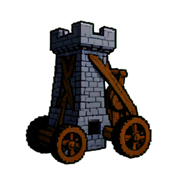 Belagerungsturm — 256×256 Pixel-Art-Sprite