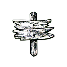 Sign Post (1-Bit) - 256x256 pixel art sprite