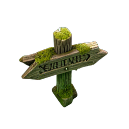 Sign Post (HD-2D) - 256x256 pixel art sprite