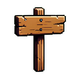 Sign Post - 256x256 pixel art sprite