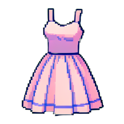 Robe d'été en soie — sprite pixel art 256×256