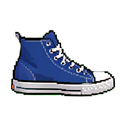 Zapatillas altas de seda — sprite pixel art 256×256