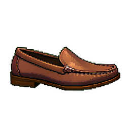 Mocasines de seda — sprite pixel art 256×256